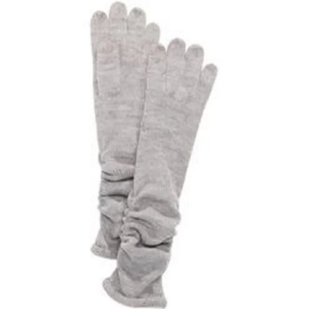 Inc International Concept Metallic Knit Ruched Long Tech Gloves